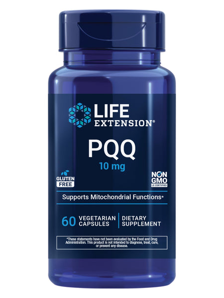 Life Extension PQQ Caps – Pyrroloquinoline Quinone, 10 mg – Promotes The Growth of New Mitochondria, ATP, Energy Support – Gluten-Free, Non-GMO, Vegetarian – 60 Capsules