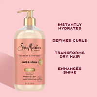 Thumbnail for Shea Moisture Shampoo Coconut and Hibiscus, for Thick, Curly Hair, to Cleanse & Hydrate, 24 Fl oz