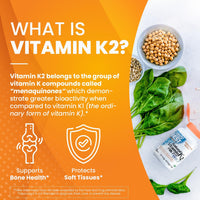 Thumbnail for Doctor's Best, Natural Vitamin K2 MK-7 with MenaQ7, 100 mcg, 60 Veggie Caps