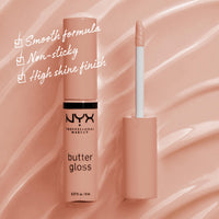 Thumbnail for NYX PROFESSIONAL MAKEUP Butter Gloss, Non-Sticky Lip Gloss - Madeleine (Mid-Tone Nude)