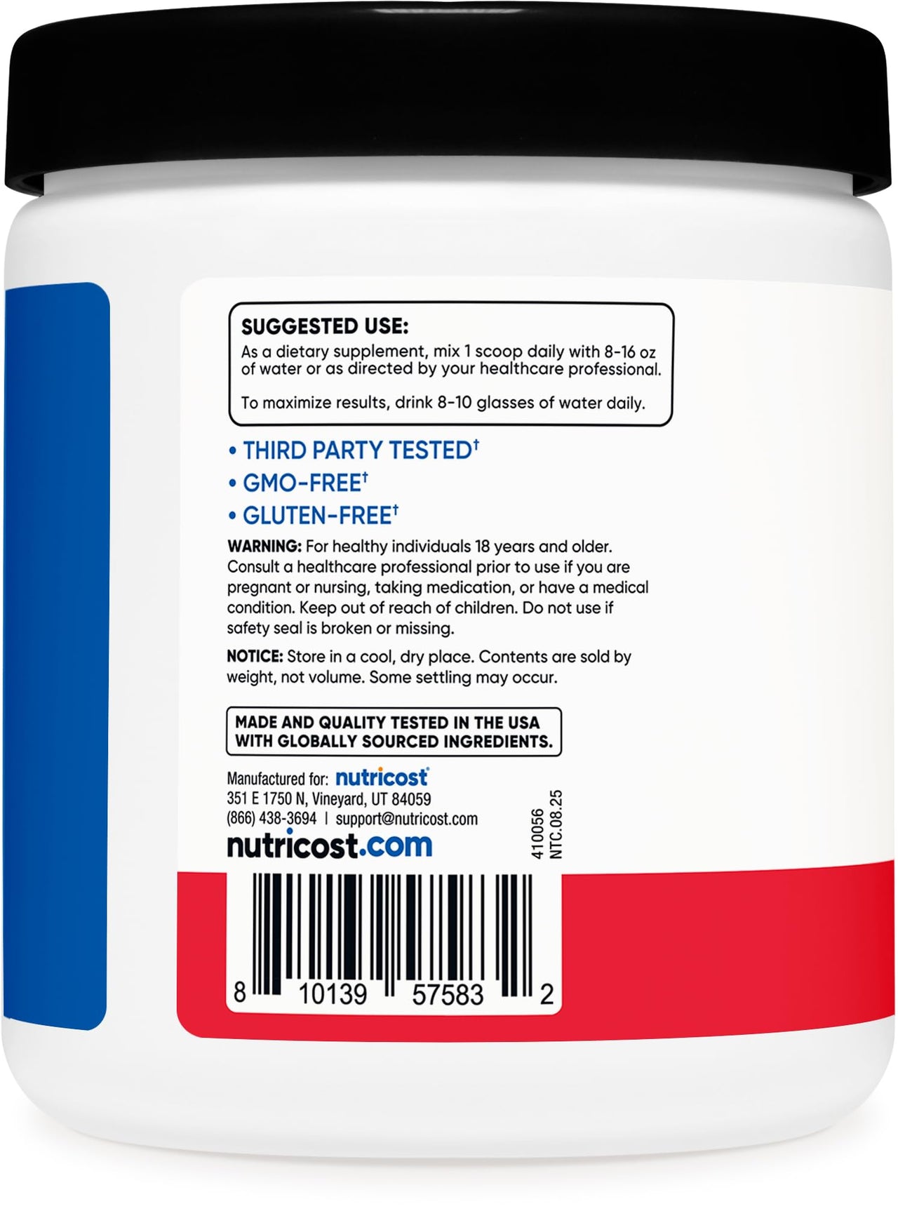 Nutricost Creatine Monohydrate + Hydration Fruit Punch Flavored (30 Servings) - 7 Vitamins & Minerals, 5000mg of Creatine Per Serving
