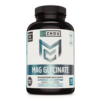 Thumbnail for Zhou Magnesium Glycinate - Pure Mag Glycenate Supplement for Men & Women, Natural Sleep Aid, Heart Health Support, Muscle Relaxation & Vitality - 180 Vegan Friendly Capsules