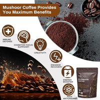 Thumbnail for Mushroom Coffee, Instant Mushroom Coffee with Cordyceps, Reishi, King Trumpet, Shitake, Turkey Tail, Lions Mane for Energy, Focus, Positive Mood & Immune Support (30 Servings)