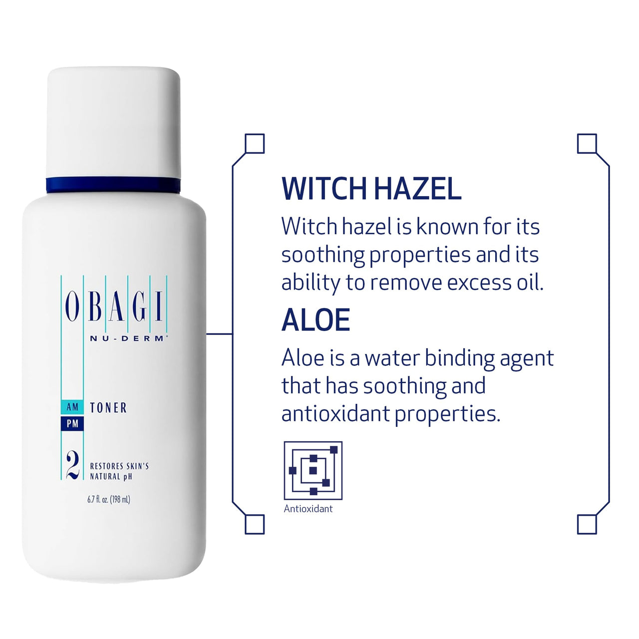 Obagi Nu-Derm Toner – Alcohol-Free, Balancing Nondrying Toner with Witch Hazel & Aloe Vera, Safe for Sensitive Skin – Two Pack, 2 * 6.7 oz