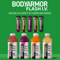 Thumbnail for BODYARMOR Flash IV Electrolyte Packets, Strawberry Kiwi - Zero Sugar Drink Mix, Single Serve Packs, Coconut Water Powder (15 Count)