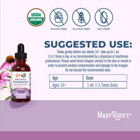 Thumbnail for MaryRuth Organics Echinacea Purpurea Liquid | Sugar Free | USDA Organic | Echinacea Liquid Drops for Immune Support| Respiratory Health | Alcohol Free | Non-GMO | Vegan | 1 Fl Oz