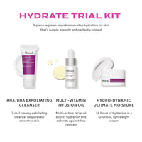 Thumbnail for Murad Hydrate Trial Kit - 3-Piece Trial Size Kit $62 Value - Moisturizing Daily Skincare Set - AHA/BHA Exfoliating Cleanser, Multi-Vitamin Infusion Oil & Hydro-Dynamic Ultimate Moisturizer
