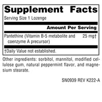 Thumbnail for Source Naturals Pantethine B-5 Coenzyme Precursor, 25 mg - 60 Lozenges
