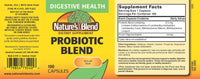 Thumbnail for Nature's Blend Probiotic Blend 2 Million Cfu 100 Caps, White