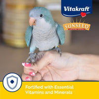 Thumbnail for Vitakraft Sunseed Vita Prima Safflower Formula Parrot Food for Medium and Large Birds 4 lb. Bag with Seeds Grains Fruits and Veggies for Wholesome Daily Nutrition Your Parrot is Family