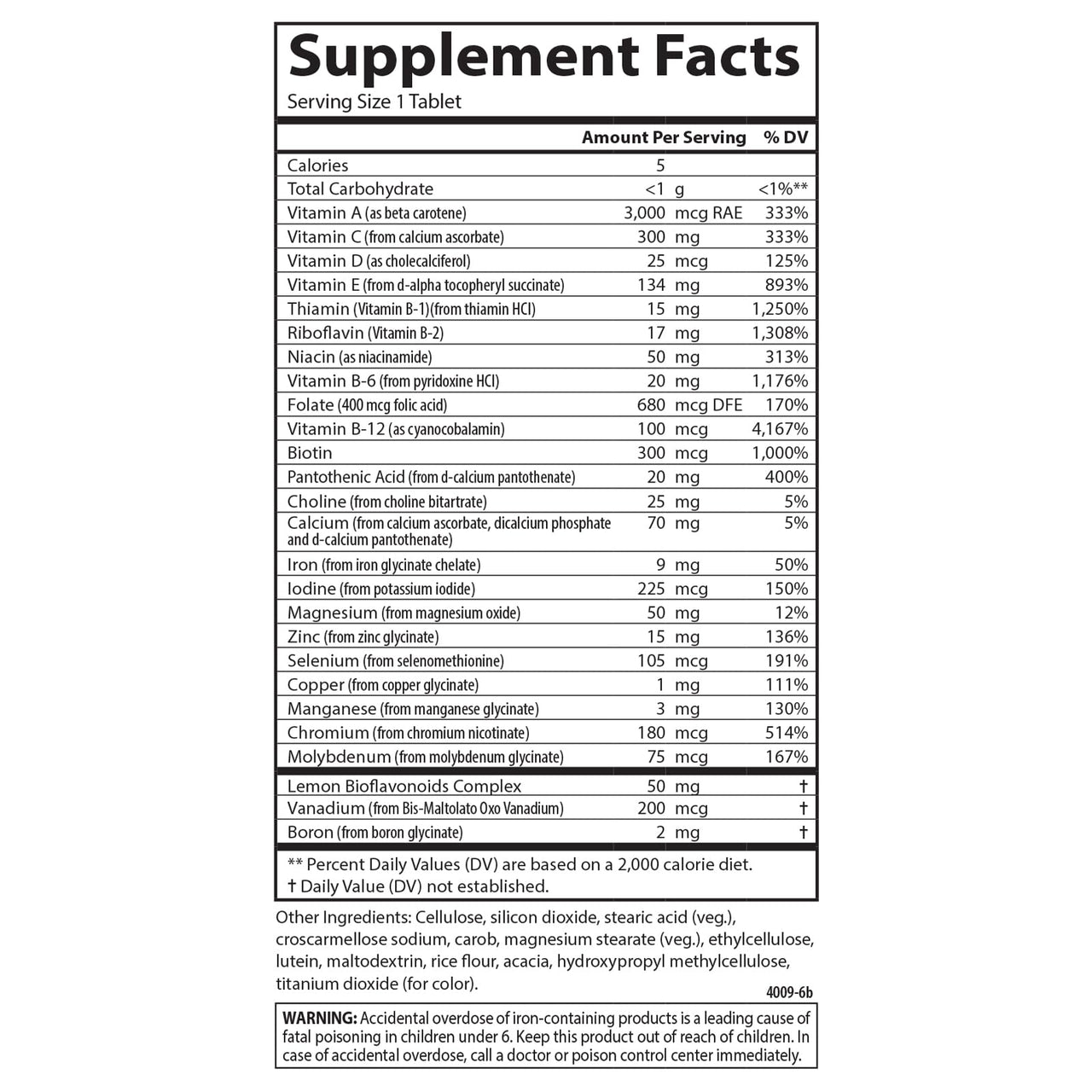 Carlson - Super 1 Daily, Vegetarian Multiple Formula, Multivitamin, Optimal Wellness, 60 Tablets