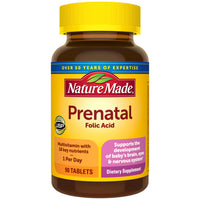 Thumbnail for Nature Made Prenatal Multivitamin with Folic Acid, Vitamin & Mineral Supplement, Daily Nutritional Support, Prenatal Vitamins for Women, 90 Tablets, 90 Day Supply