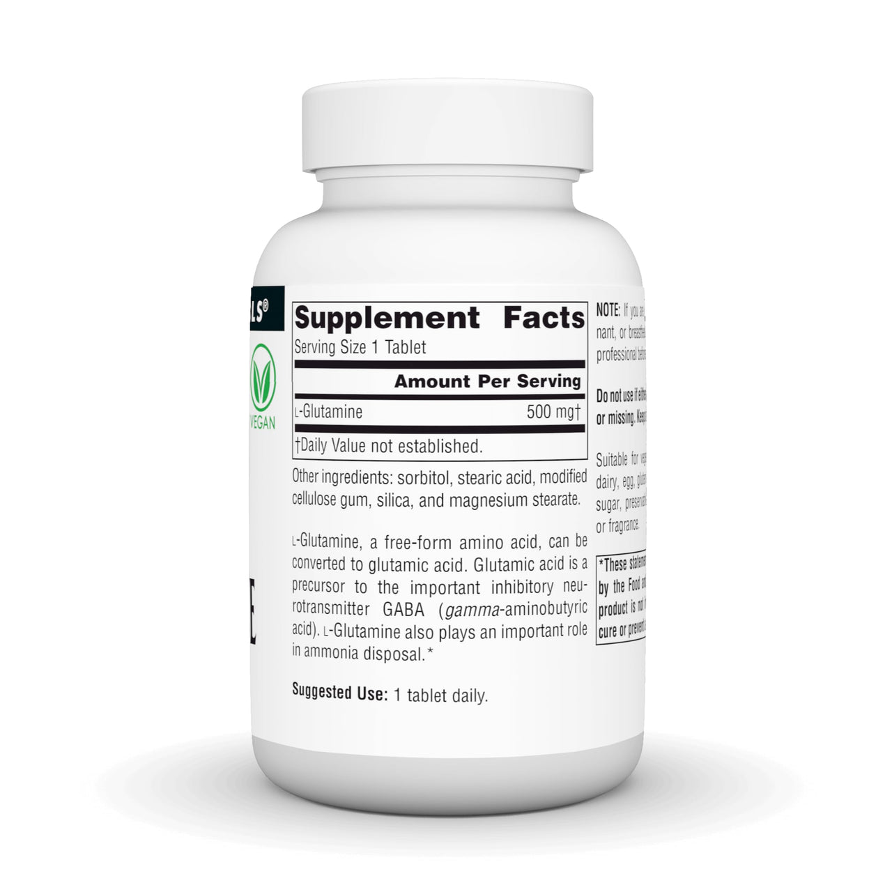 Source Naturals Free Form L-Glutamine - 500mg - 100 Tablets