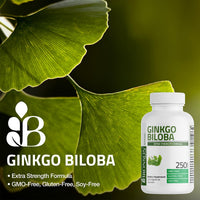 Thumbnail for Bronson Ginkgo Biloba Extra Strength Supports Brain Function & Memory Support, 120 Vegetarian Capsules