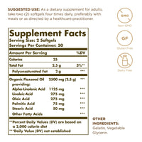 Thumbnail for Solgar Flaxseed Oil 1250 mg - 100 Softgels, Pack of 3 - Concentrated Plant Source of Omega-3 Alpha-Linoleic Acid (ALA) - Non-GMO, Gluten Free - 150 Total Servings