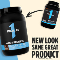 Thumbnail for Rule 1 Proteins Whey Protein – 24g Fast-Acting Protein from All-Whey Sources with Naturally Occurring EAAs & BCAAs for Workout Recovery or Anytime Use (2 Pounds, Birthday Cake)