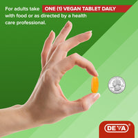 Thumbnail for DEVA Vegan Glucosamine MSM & Chondroitin + Turmeric, CMO, Boswellia, Hyaluronic Acid & More, Improved Non-Animal Formula, 90 Tablets