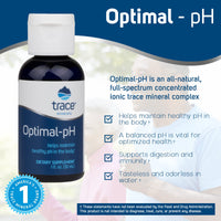 Thumbnail for Trace Minerals Optimal-pH - Concentrated Ionic Mineral Supplement for Digestive & Immune Health - Digestion & pH Support Supplement with Magnesium & Boron - 1 fl oz (About 120 Servings)
