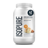Thumbnail for Isopure Zero Carb 100% Pure Whey Isolate Protein Powder, Gluten Free, With Vitamins, Vanilla Salted Caramel, 25g Protein Per Serving, 3 Lbs, 42 Servings (Packaging May Vary)