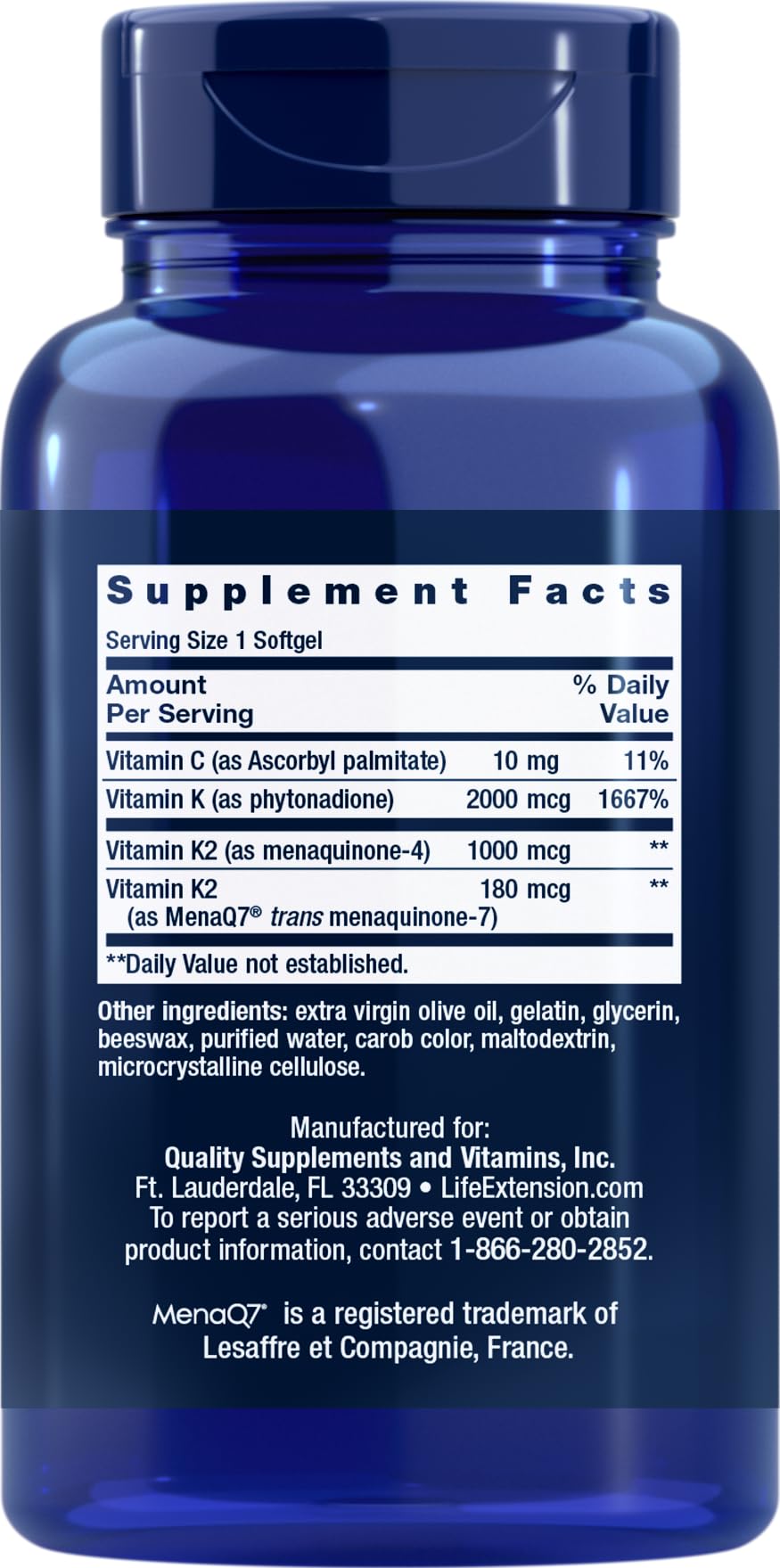 Life Extension Super K, 150 Softgels (Pack of 2) with Vitamins K and K2