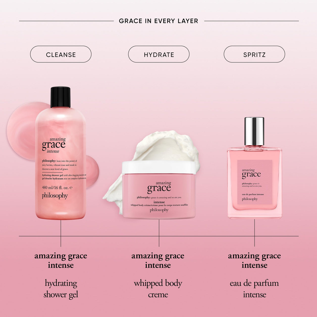 philosophy amazing grace intense whipped body crème 8 fl oz