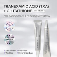 Thumbnail for Mary&May Tranexamic Acid + Glutathione Eye Cream Set (1,000ppm each) – Brightening Under Eye Cream for Dark Circles & Uneven Tone, Vitamin C, Niacinamide – 1.01 oz + 0.4 oz Mini x2