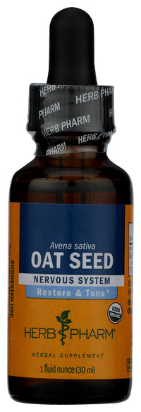 Thumbnail for Herb Pharm Certified Organic Oat Seed Liquid Extract for Nervous System Support, Organic Cane Alcohol, 1 Fl Oz