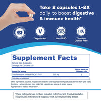 Thumbnail for Florastor Probiotics for Digestive and Immune Health, 100 Capsules, Probiotics for Women & Men, Helps Flush Out Bad Bacteria, Boosts The Good with Our Unique Strain Saccharomyces Boulardii