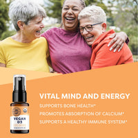 Thumbnail for Vimergy Vegan D3 – Benefits Immune Function* – USDA Certified Organic, Vegan, Gluten-Free – 1000IU/Servings, 96 Servings