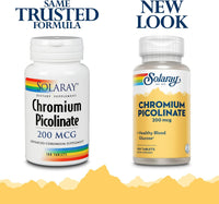 Thumbnail for Solaray Chromium Picolinate 200 Mcg 100 Tabs