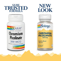 Thumbnail for Solaray Chromium Picolinate 200mcg | 100ct