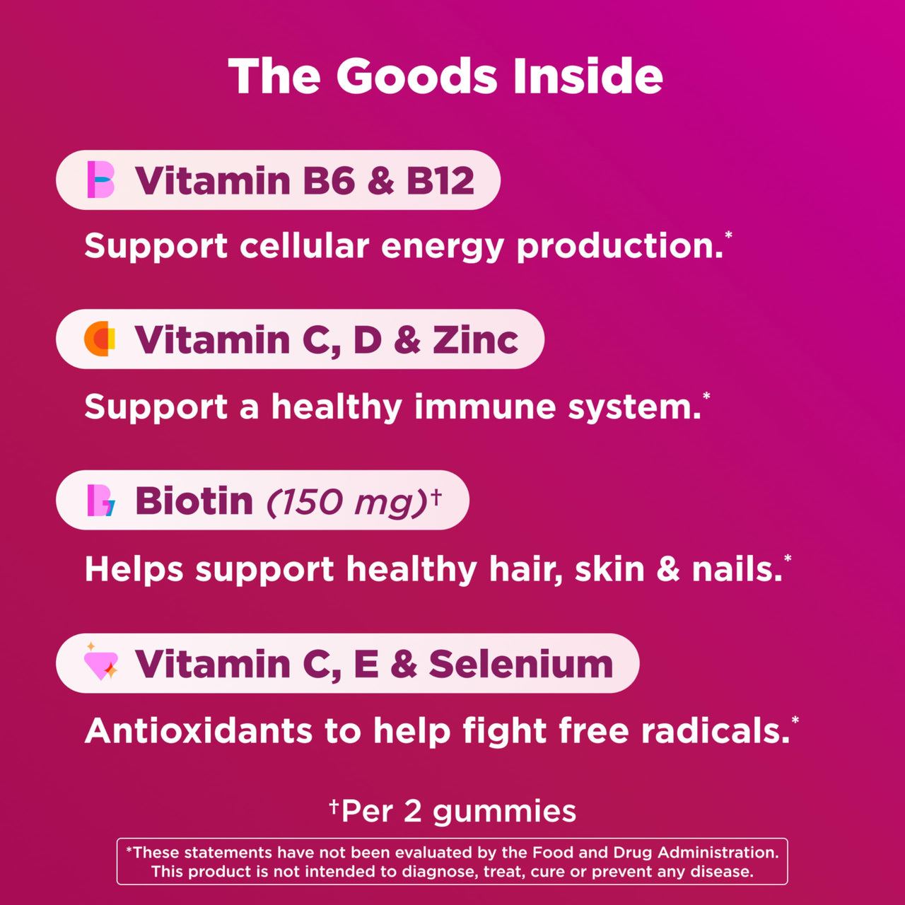 OLLY Women's Multivitamin Gummy, Vitamins A, D, C, E, Biotin, Folic Acid, Adult Chewable Vitamin, Berry Flavor, 45 Day Supply - 90 Count