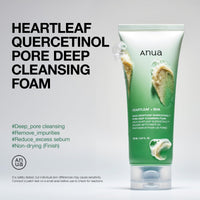 Thumbnail for ANUA Heartleaf Quercetinol Pore Deep Cleansing Foam, Facial Cleanser, for Double Cleansing, BHA, Hyaluronic Acid, Glycerin, Face Wash, Blackhead Remover, Korean Skincare (150ml/5.07 fl.oz.)
