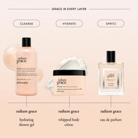 Thumbnail for philosophy radiant grace whipped body crème - luxury scented body lotion - with notes of jasmine, black cherry & sandalwood - 8 fl oz