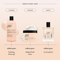 Thumbnail for philosophy radiant grace whipped body crème - luxury scented body lotion - with notes of jasmine, black cherry & sandalwood - 8 fl oz