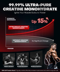 Thumbnail for Dralot 99.99% Creatine Monohydrate Gummies More 15% Strength, 5X Energy & Muscle Support Pre-Workout Complex Creatine for Women & Men with 5000mg Creatine, L-Taurine, B12, Mg and K, Vegan