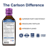 Thumbnail for Carlson - The Very Finest Fish Oil 1600 mg Omega-3s Fatty Acids, EPA DHA & DPA Liquid Fish Oil Supplement, Norwegian Wild-Caught, Sustainably Sourced, Mixed Berry, 200 mL (6.7 Fl Oz)
