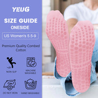 Thumbnail for yeuG Grip Socks for Women Non Slip Pilates Socks for Pilates, Ballet, Barre, Barefoot, Hospital Anti Skid Ankle Yoga Socks