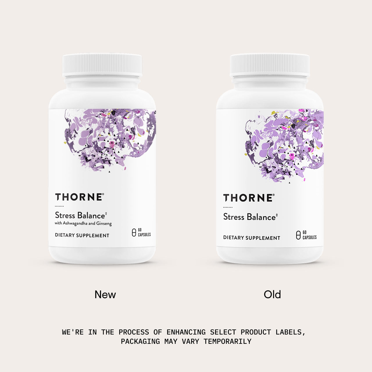 THORNE - Stress Balance - Adrenal Support Supplement with B Vitamins, Vitamin C, Ashwagandha, Ginseng & Zinc* - Gluten, Dairy & Soy-Free - 30 Servings