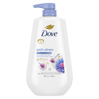 Thumbnail for Dove Body Wash with Pump Anti-Stress Blue Chamomile & Oat Milk, for 24hr Lotion-Soft Skin Moisturizing Skin Cleanser with No Sulfates No Parabens 30.6 oz