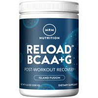 Thumbnail for MRM BCAA+G Reload Post-Workout Powder-For Women & Men-BCAA & L'Glutamine with CarnoSyn Beta-Alanine, Amino Acids, Muscle Recovery & Hydration, Keto, Vegan, Gluten Free - 26 Servings, Island Fusion