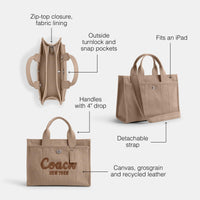 Thumbnail for COACH Cargo Tote, Dark Natural
