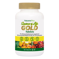 Thumbnail for NaturesPlus Source of Life GOLD Multivitamin - 180 Tablets - With Vitamins D3, B12 & K2 - Blood, Bone & Immune Support - Vegetarian & Gluten Free - 60 Servings