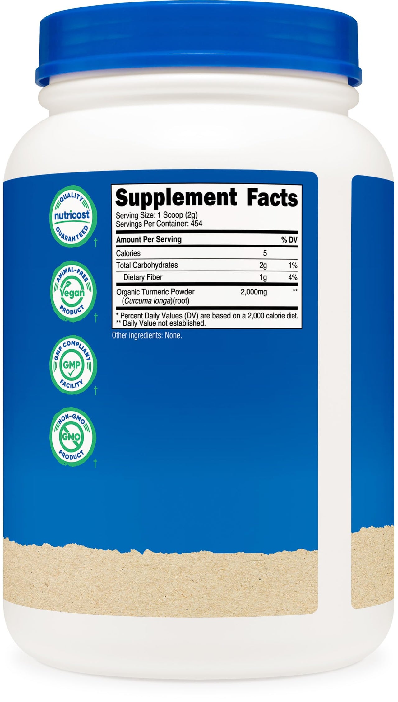 Nutricost Organic Turmeric Powder 2 LBS - Certified USDA Organic, Food Grade, Gluten Free, Non-GMO