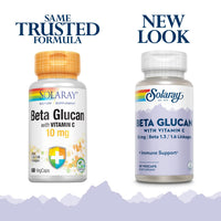 Thumbnail for SOLARAY Beta Glucan with Vitamin C 10 mg | from Bakers Yeast | Healthy Immune System Function Support | 60 VegCaps