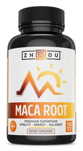 Zhou Maca Root | Wellness Supplement for Men & Women | Boosts Energy | 60 Servings, 120 Count