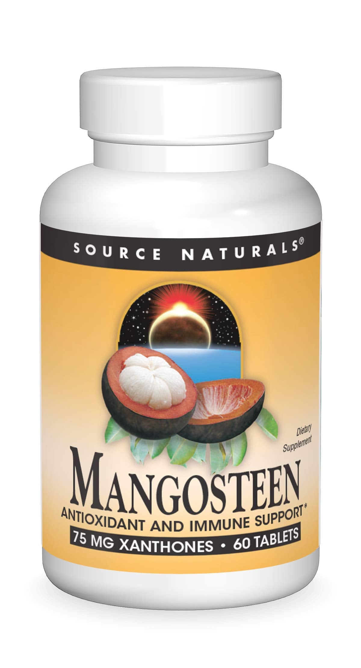 Source Naturals Mangosteen, Antioxidant and Immune Support*, 75 mg Xanthones - 60 Tablets