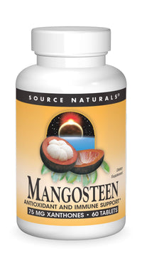 Thumbnail for Source Naturals Mangosteen, Antioxidant and Immune Support*, 75 mg Xanthones - 60 Tablets