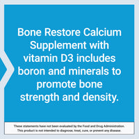 Thumbnail for Life Extension Bone Restore Calcium Supplement, Vitamin D3, Magnesium, Boron, zinc, Manganese, Silicon, Helps Maintain Healthy Bone Density, Gluten-Free, Non-GMO, 120 Capsules