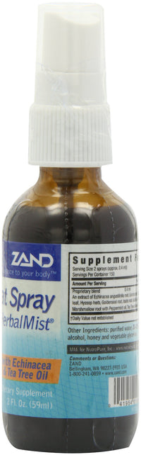 Thumbnail for ZAND Immunity HerbalMist Throat Spray | Soothing Formula with Echinacea, Tea Tree, Sage, Elderberry & Peppermint (2oz)